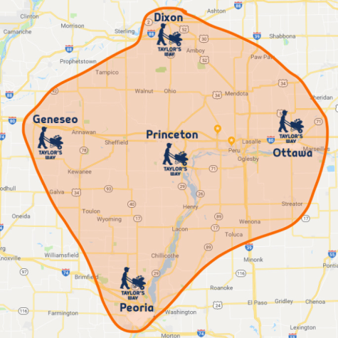 Taylor's Way Service Map